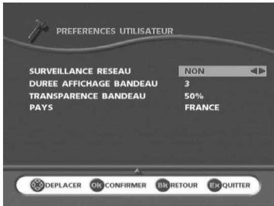 SAGEM HD-D45S G4 - Préférences utiliser - 1