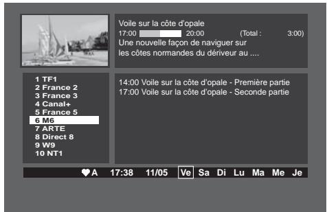 SAGEM ITAD92 HD TNTOP - Guide électronique des programmes - 1