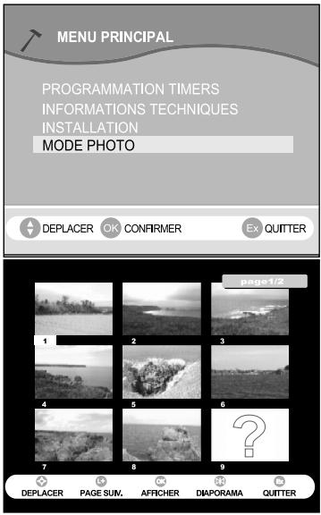 SAGEM ITD 66 FR - Aperçu écran de l'album (voir page II): - 1