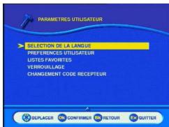 SAGEM ITD61 FR - Paramètres utilisateur - 1