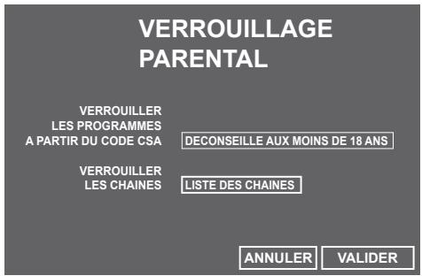 SAGEM ITD81 HD FR - 8-2-2 Options verrouillage des chaînes - 1