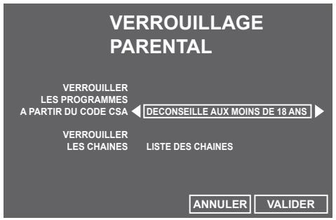 SAGEM ITD81 HD FR - 8-2-1 Options verrouillage des programmes - 1