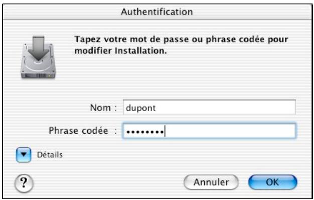 SAGEM XG703A DONGLE WIFI - II.1 Installation du logiciel sous MAC OSX.2 - 3