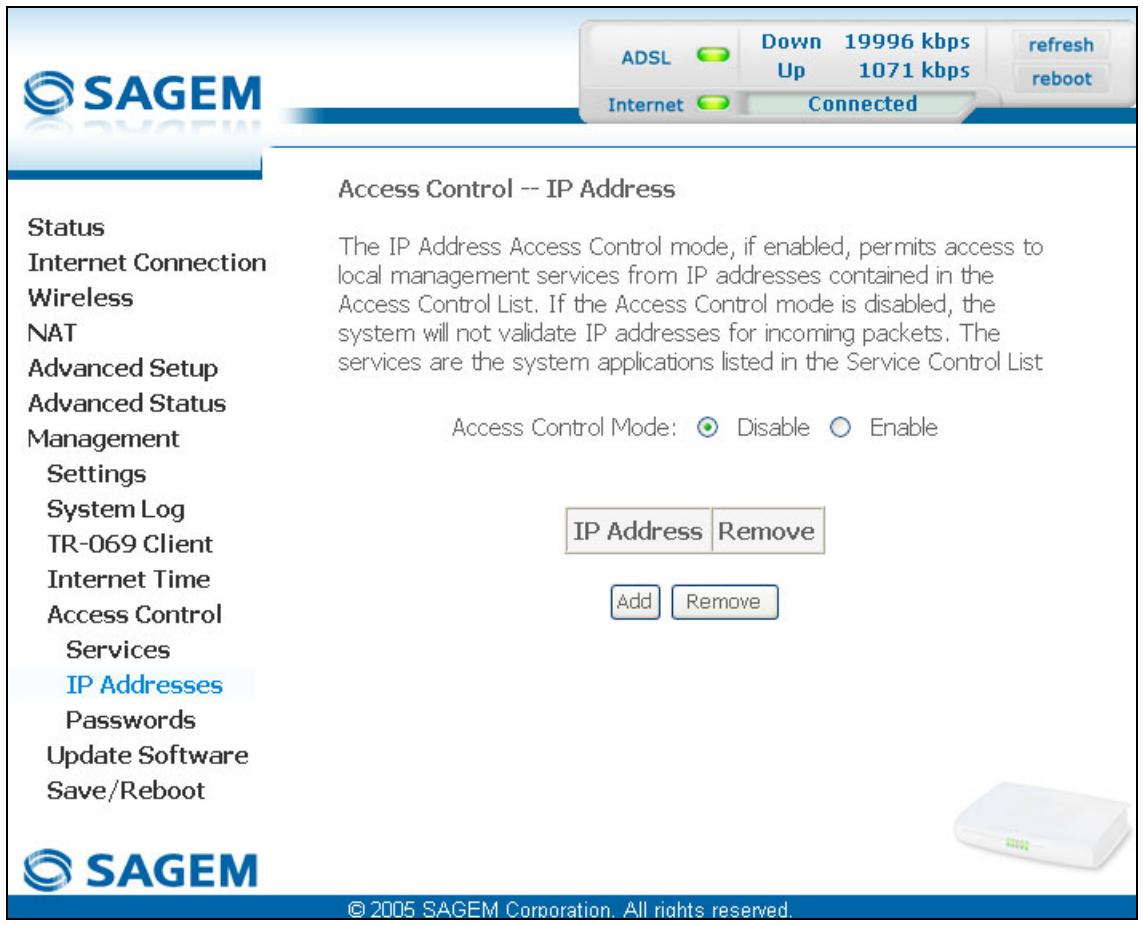 SAGEM FAST 2440 - Services - 2