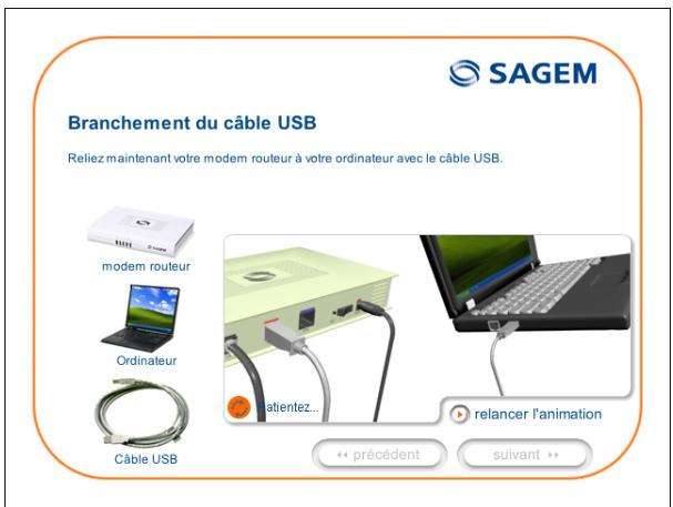 SAGEM FAST 2440 - Installation et configuration de votre routeur sur le port USB de votre ordinateur - 6