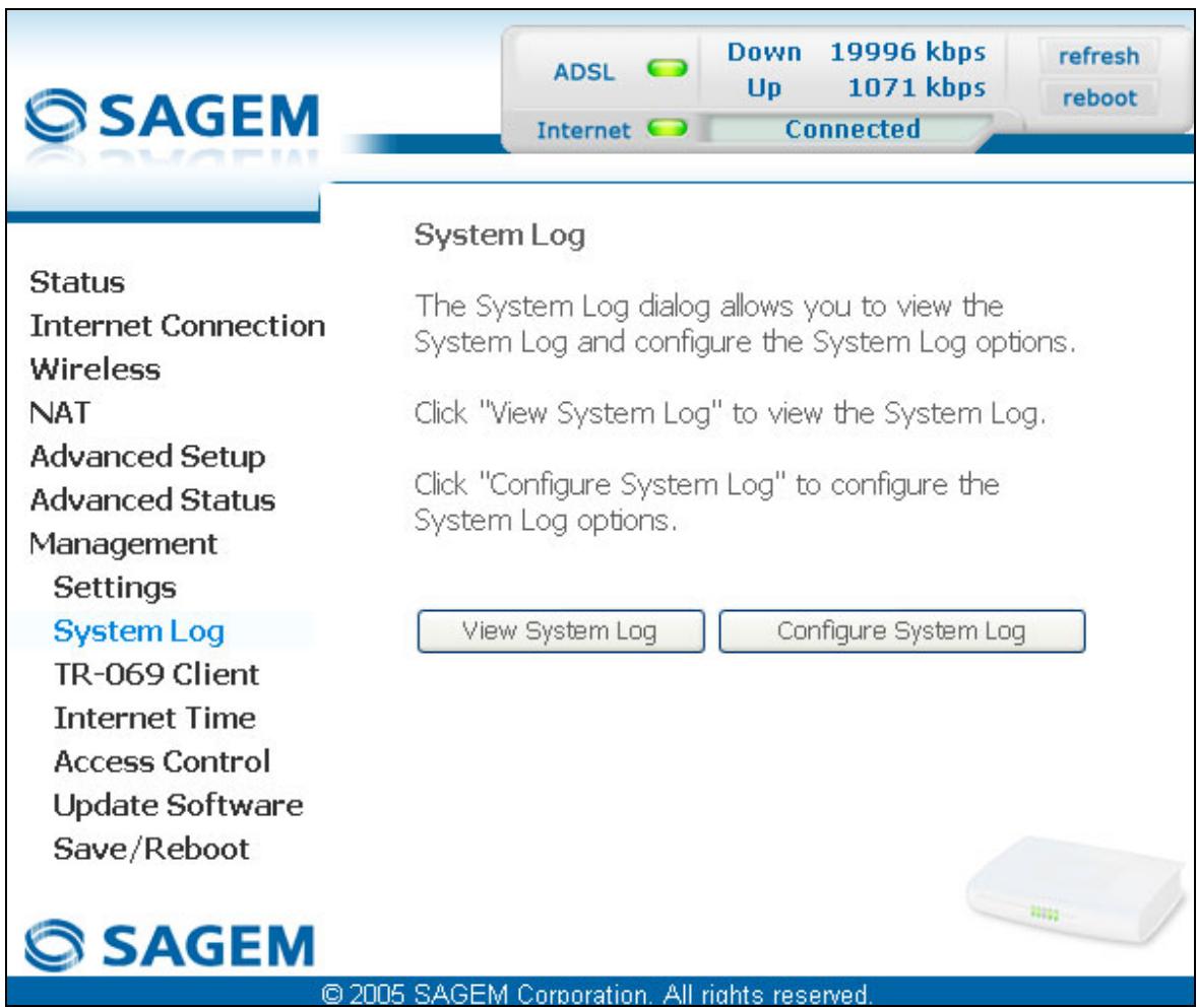 SAGEM FAST 2440 - System log - 1