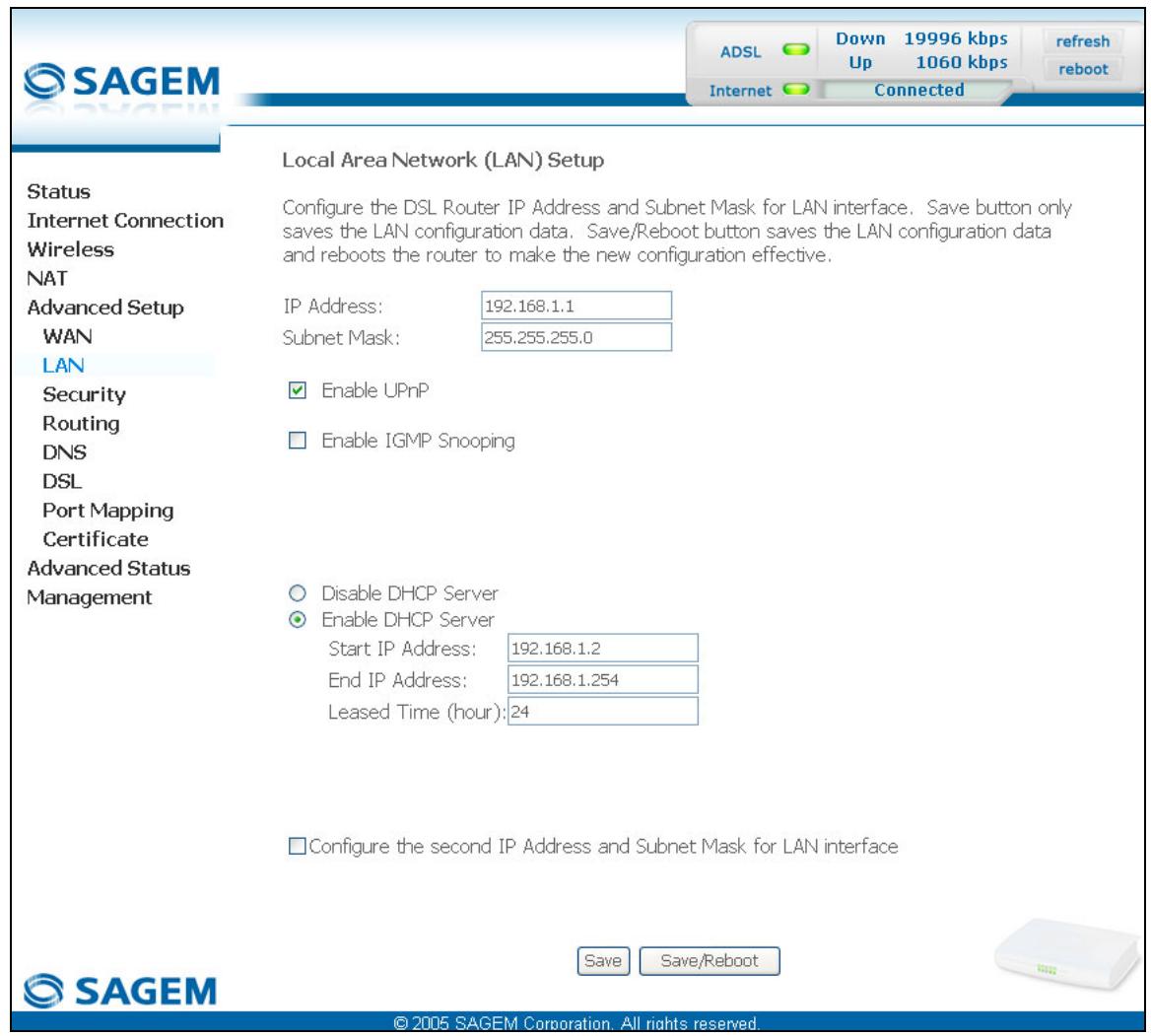 SAGEM FAST 2440 - 2) Informations du serveur DHCP - 1
