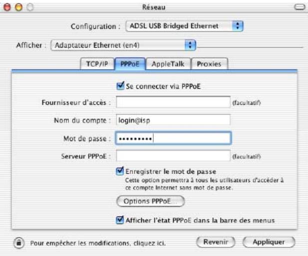 SAGEM FAST 800 - En mode RFC 1483 Ponté (LLC ou VCMUX) - 3