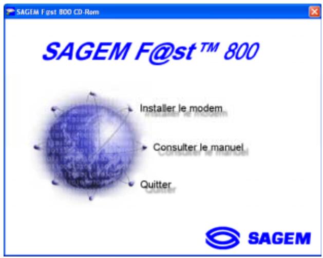 SAGEM FAST 800 - Installation du SAGEM F@st™ 800 - 1