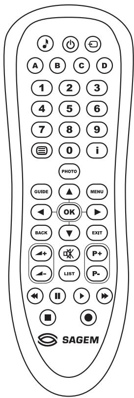 SAGEM PVR 6600T FR - 3-3-1 TELÉCOMMANDE - 1