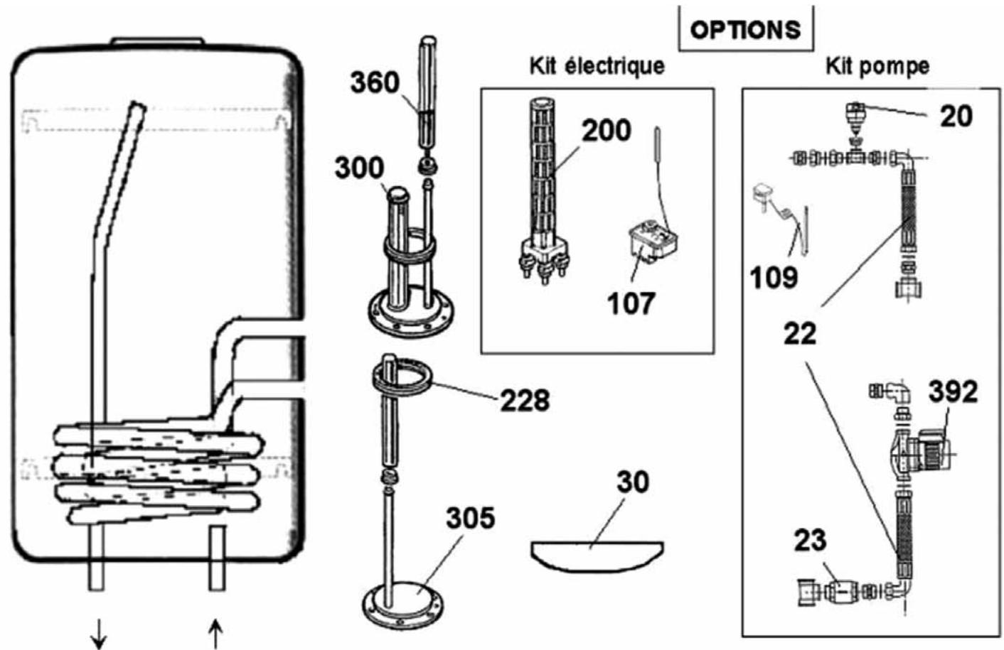 SAUTER PIECES DETACHEES CATALOGUE CHAUFFE-EAU - Chauffe-eau verticaux sur socle - 4