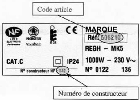 SAUTER PIECES DETACHEES CATALOGUE CHAUFFE-EAU - Repérer le code article - 1