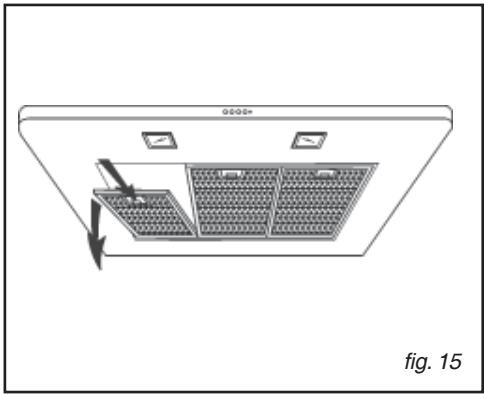 SAUTER SHD 901 X - - Removing the charcoal filter (fig.16) - 1