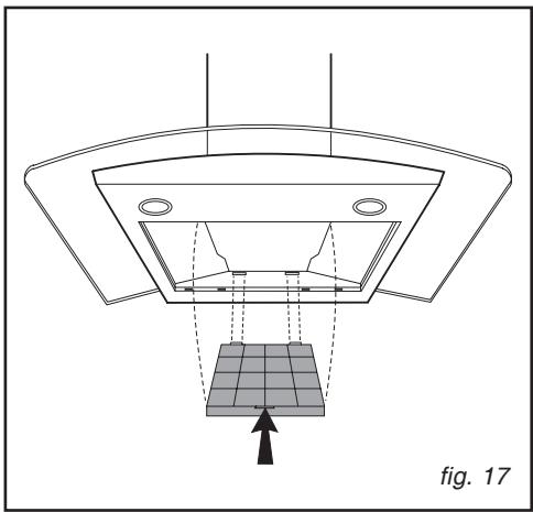 SAUTER SHD 976 X - - Replacing the charcoal filter (fig.17) - 2