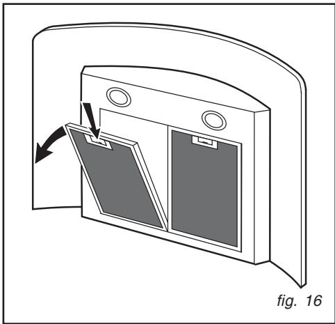 SAUTER SHD 976 X - - Démontage du filtre à charbon (fig. 17) - 1