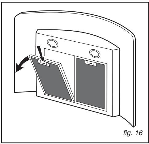 SAUTER SHD 976 X - - Replacing the charcoal filter (fig.17) - 1
