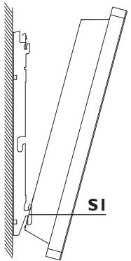 SAUTER OLIVINE - HET APPARAAT OP HET BEVESTIGINGSYSTEM OPHANGEN - 2