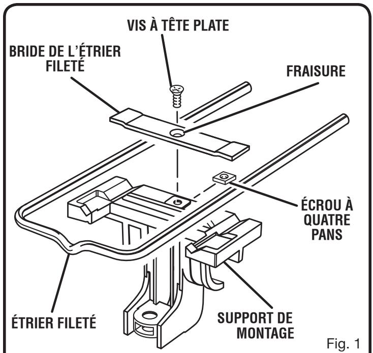 RYOBI A25RE02 - ASSEMBLAGE DE L'ETRIER FILETE, DU SUPPORT DE MONTAGE ET DE LA VIS DES SERRAGE - 1