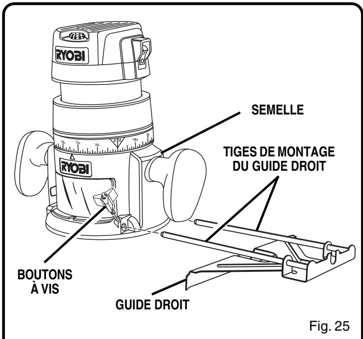 RYOBI RE1802M - Installation du GUIDE DROIT - 1