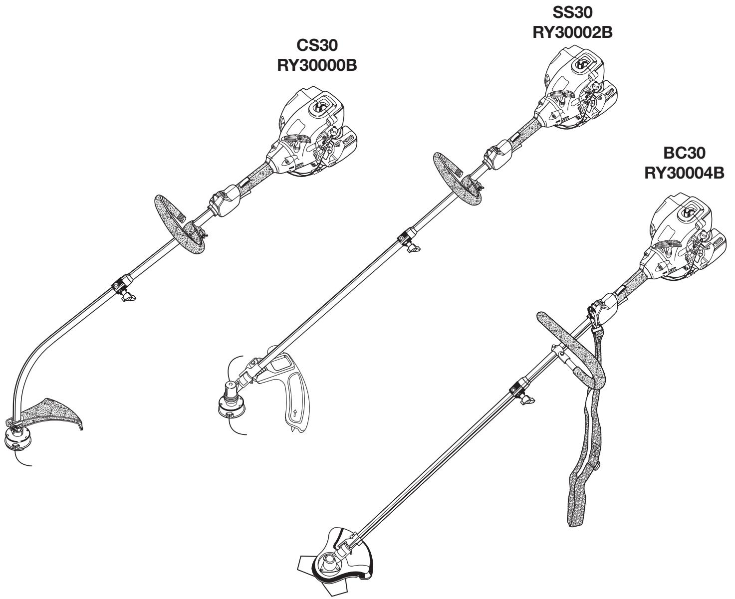 RYOBI RY30000B - Taille-bordures à ligne et débroussailleuses de 30 cc - 1