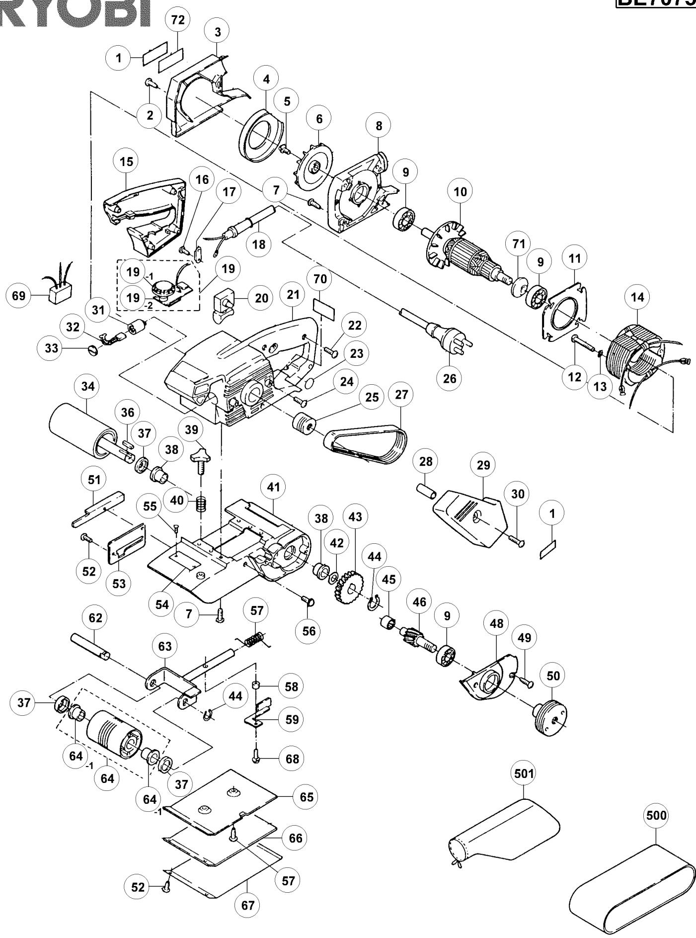 RYOBI BE7075I - 1