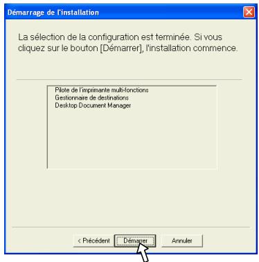 TOSHIBA E-STUDIO120 - Sélectionnez de nouveau les logiciels à installer, puis cliquez sur le bouton "Démarrer". - 1