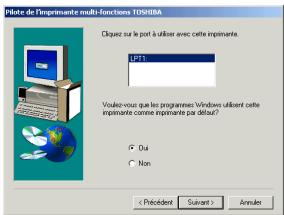 TOSHIBA E-STUDIO120 - Copie des fichiers pour l'installation des pilotes du MFP (démarre si la case correspondante a été cochée au point 4). - 3