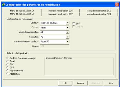 TOSHIBA E-STUDIO120 - Boîte de dialogue Configuration des paramètres de numérisation - 2