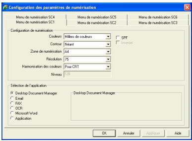 TOSHIBA E-STUDIO150 - Boîte de dialogue Configuration des paramètres de numérisation - 2