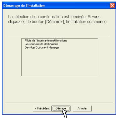 TOSHIBA E-STUDIO150 - Sélectionnez de nouveau les logiciels à installer, puis cliquez sur le bouton "Démarrer". - 1