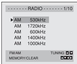 TOSHIBA SD-V57HTSC - Effacer les stations radio mémorisées - 1