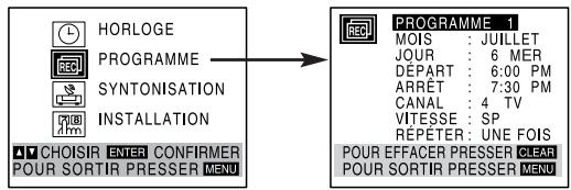 TOSHIBA SD-V57HTSC - Vérification (effacement) d'un enregistrement minuté - 1