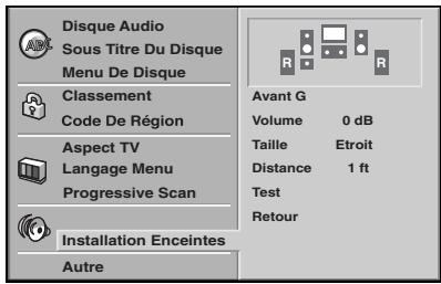 TOSHIBA SD-V57HTSC - Réglages des haut-parleurs DVD - 1
