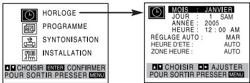 TOSHIBA SD-V57HTSC - Réglage manuel de l'horloge - 1