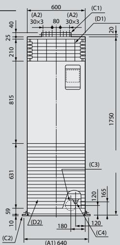 (A2) 30×3 80 (A2) 30×3 (C1) (D1) 20 25 40 210 815 1750 631 (C3) 120 165 59 (D2) 180 120 (C4) 10 (C2) (A1) 640