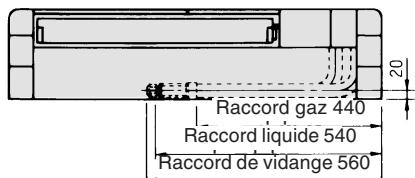 Raccord gaz 440 Raccord liquide 540 Raccord de vidange 560 20