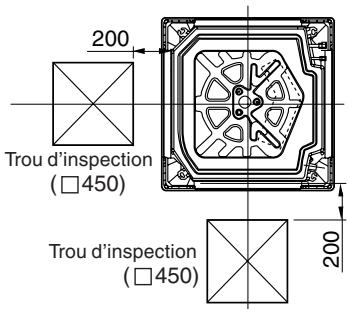 TOSHIBA MMF-AP0151H > 0561H - Dégagement requis pour la pose et l'entretien - 1