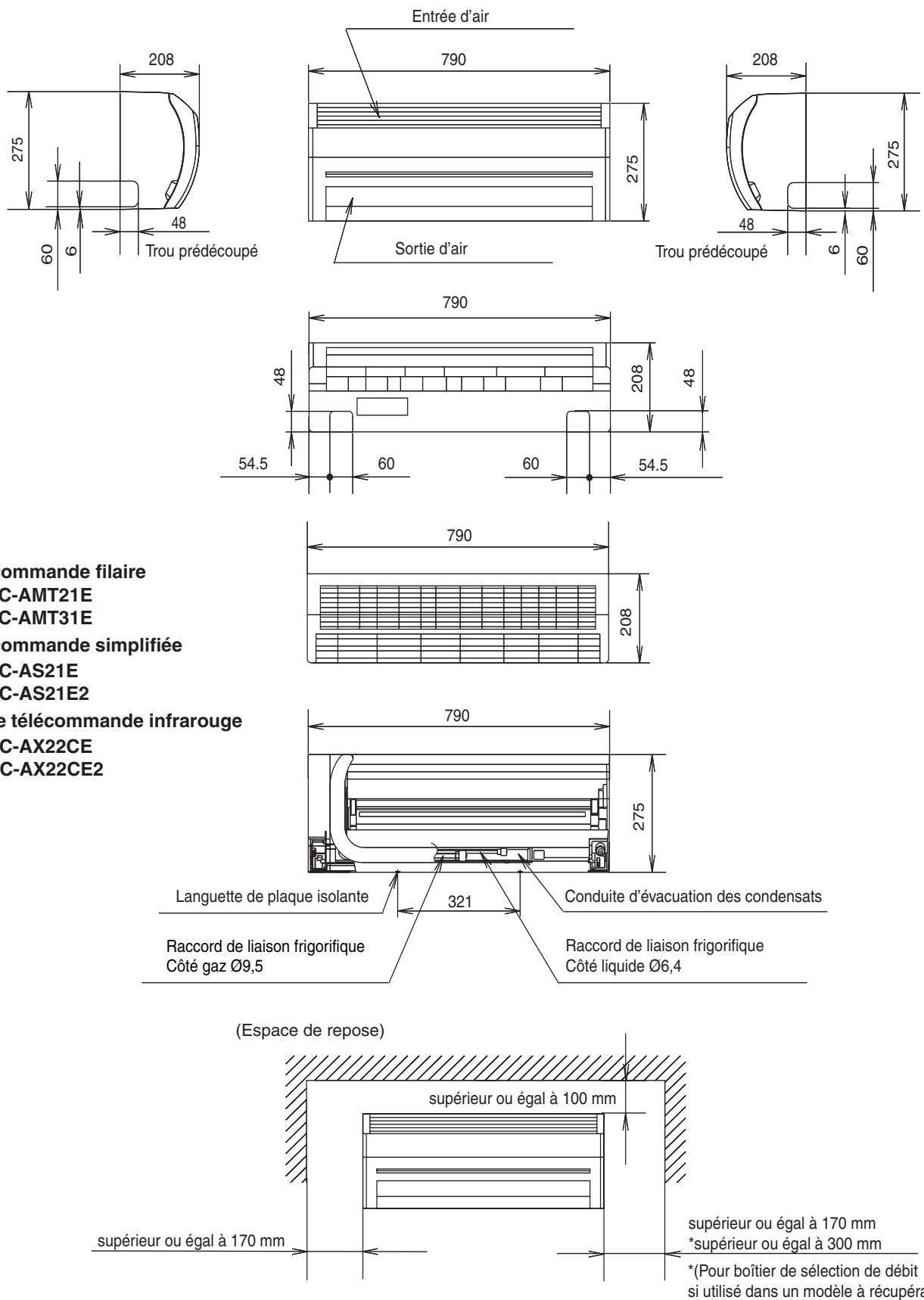 TOSHIBA MMF-AP0151H > 0561H - Données dimensionnelles - 1