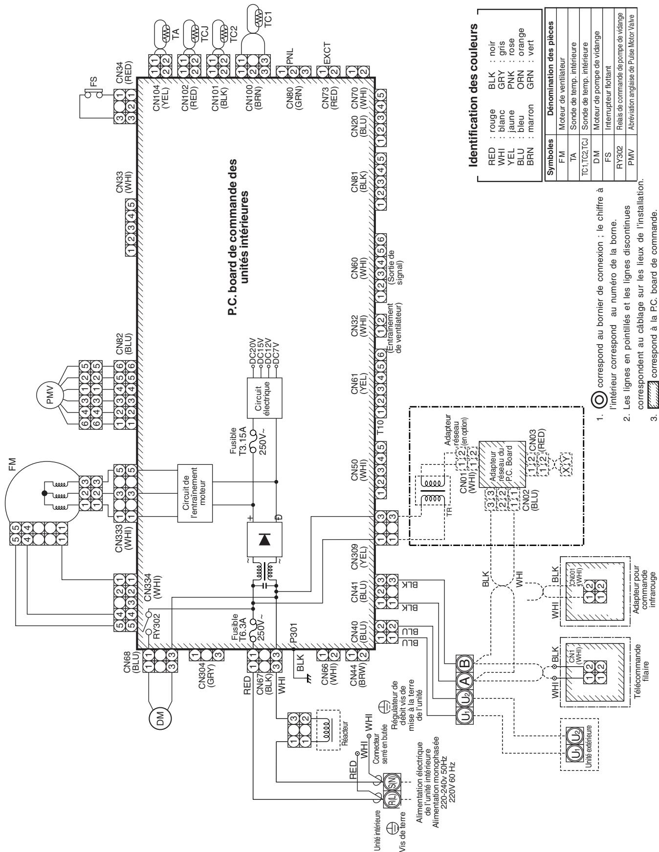 TOSHIBA MML-AP0071H > 0241H - Modèle : MMD-AP0071BH, AP0091BH, AP0121BH, AP0151BH, AP0181BH, AP0241BH MMD-AP0271BH, AP0301BH, AP0361BH, AP0481BH, AP0561BH - 1