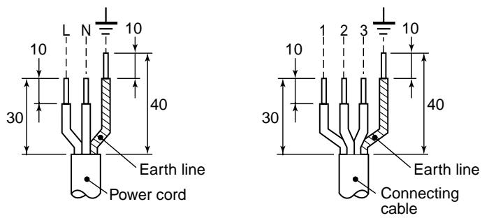 TOSHIBA RAS-M18YA-CVE - Stripping length power cord and connecting cable - 1