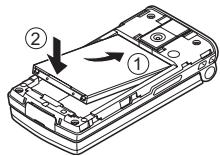 SHARP GX29F - Insertion de la carte SIM et de la batterie - 3