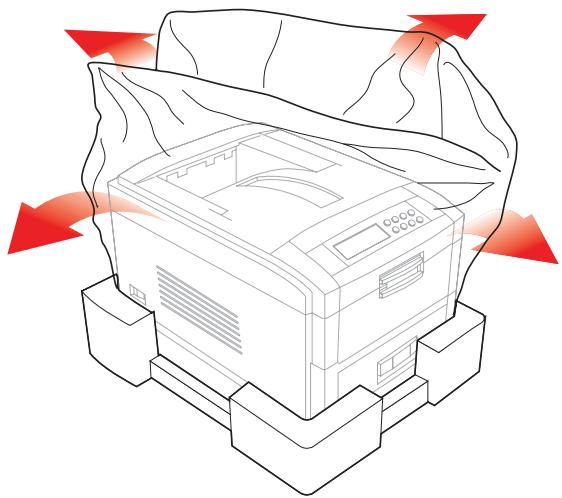 SHARP AR-C240P - E Remove cardboard overpack revealing contents. - 1