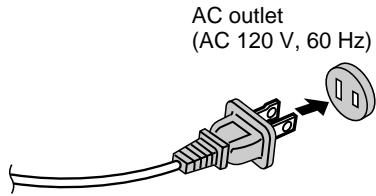 AC outlet (AC 120 V, 60 Hz)