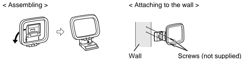 < Assembling > < Attaching to the wall > Wall Screws (not supplied)