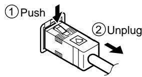 ①Push ②Unplug