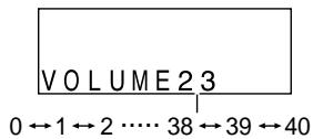 VOLUME 2 3 0 ↔ 1 ↔ 2 …… 38 ↔ 39 ↔ 40
