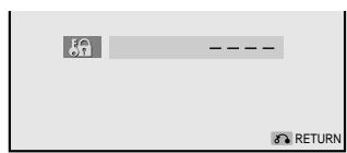 Simple interface element with a progress bar and navigation icons, labeled 'RETURN' at the bottom right.