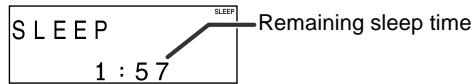 SHARP SD-HX500 - To confirm the remaining sleep time: - 1