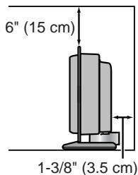 6" (15 cm) 1-3/8" (3.5 cm)
