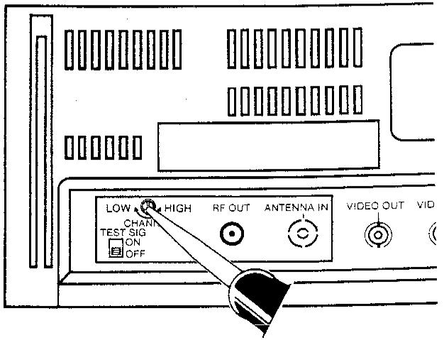 SHARP VC-481 - La mire d'essay n'est pas claire sur l'écran du téléviseur - 1